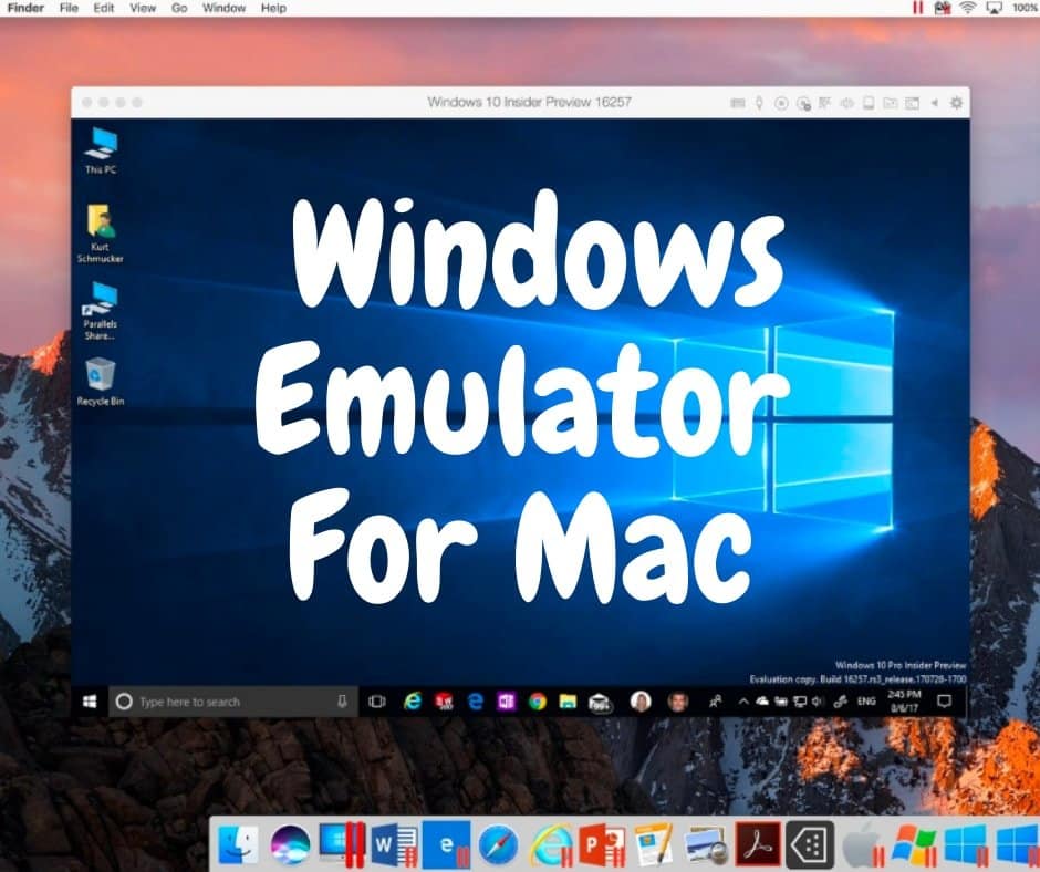 how to run a windows emulator on mac
